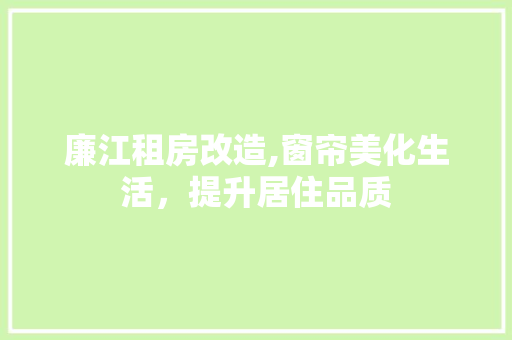 廉江租房改造,窗帘美化生活，提升居住品质