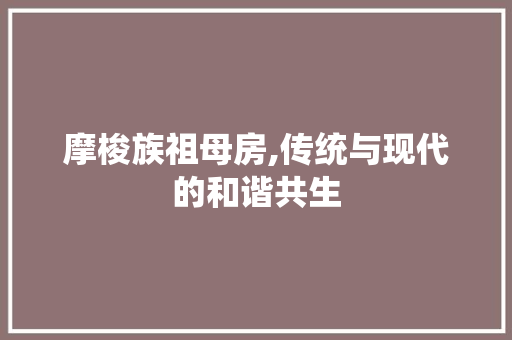 摩梭族祖母房,传统与现代的和谐共生