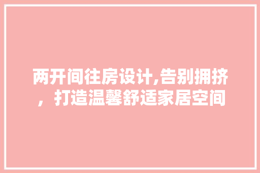 两开间往房设计,告别拥挤，打造温馨舒适家居空间