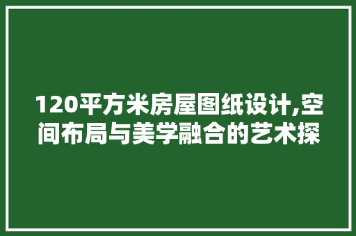 120平方米房屋图纸设计,空间布局与美学融合的艺术探索