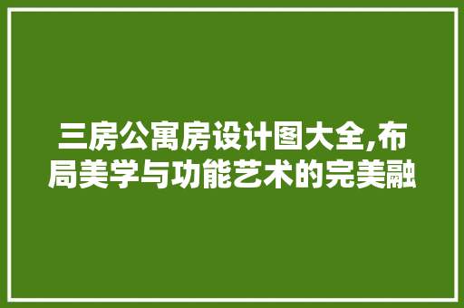 三房公寓房设计图大全,布局美学与功能艺术的完美融合