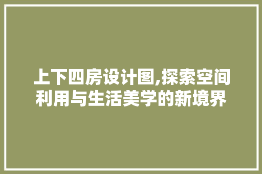 上下四房设计图,探索空间利用与生活美学的新境界