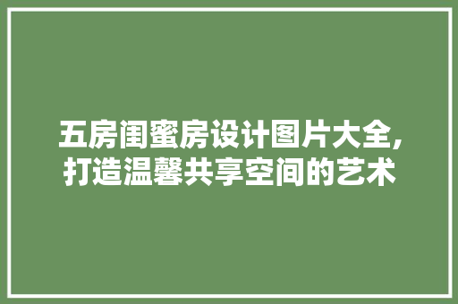 五房闺蜜房设计图片大全,打造温馨共享空间的艺术