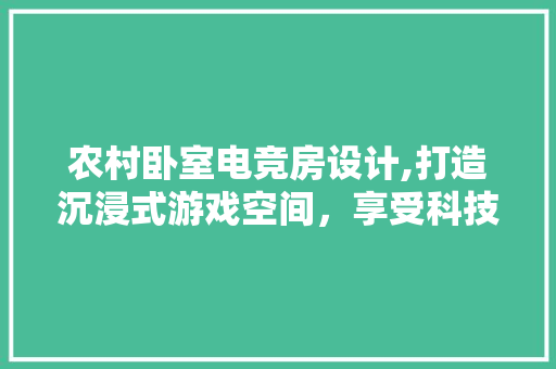 农村卧室电竞房设计,打造沉浸式游戏空间，享受科技与舒适的完美融合