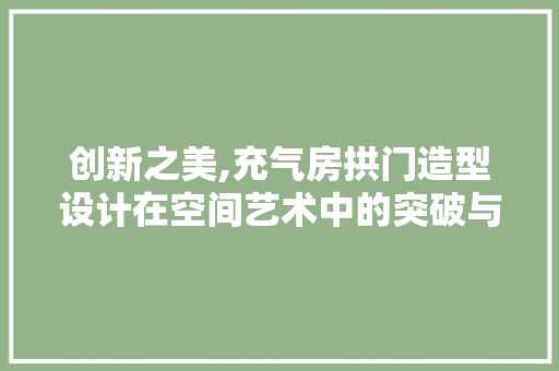 创新之美,充气房拱门造型设计在空间艺术中的突破与魅力