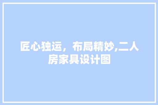 匠心独运，布局精妙,二人房家具设计图
