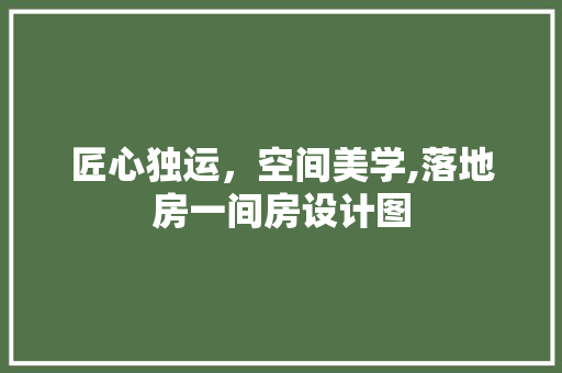 匠心独运，空间美学,落地房一间房设计图