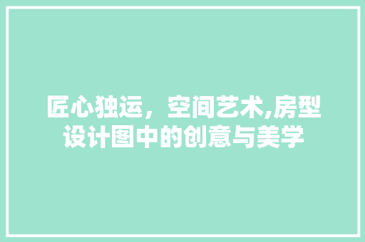 匠心独运，空间艺术,房型设计图中的创意与美学