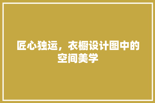 匠心独运，衣橱设计图中的空间美学