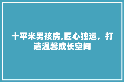 十平米男孩房,匠心独运，打造温馨成长空间