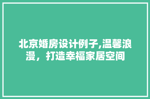 北京婚房设计例子,温馨浪漫，打造幸福家居空间