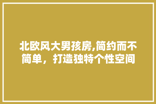 北欧风大男孩房,简约而不简单，打造独特个性空间