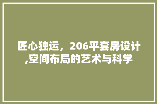匠心独运，206平套房设计,空间布局的艺术与科学