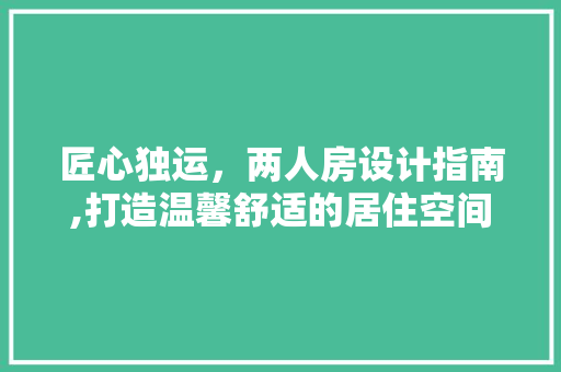 匠心独运，两人房设计指南,打造温馨舒适的居住空间