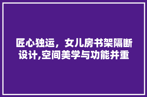 匠心独运，女儿房书架隔断设计,空间美学与功能并重的艺术
