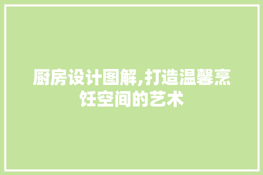 厨房设计图解,打造温馨烹饪空间的艺术