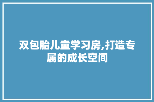 双包胎儿童学习房,打造专属的成长空间