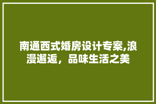 南通西式婚房设计专案,浪漫邂逅，品味生活之美