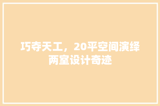 巧夺天工，20平空间演绎两室设计奇迹