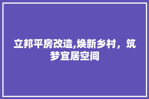 立邦平房改造,焕新乡村，筑梦宜居空间