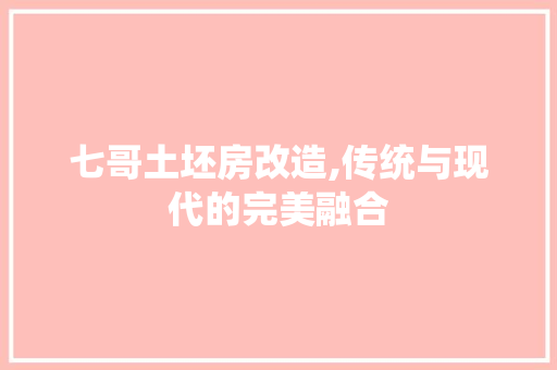 七哥土坯房改造,传统与现代的完美融合