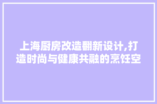 上海厨房改造翻新设计,打造时尚与健康共融的烹饪空间