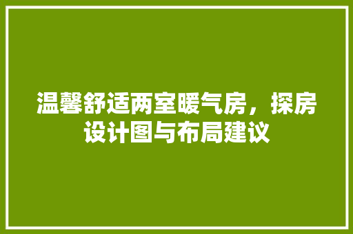 温馨舒适两室暖气房，探房设计图与布局建议