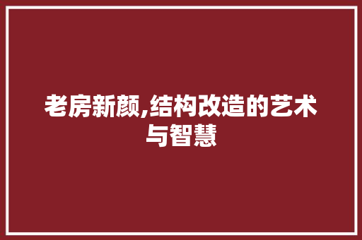 老房新颜,结构改造的艺术与智慧