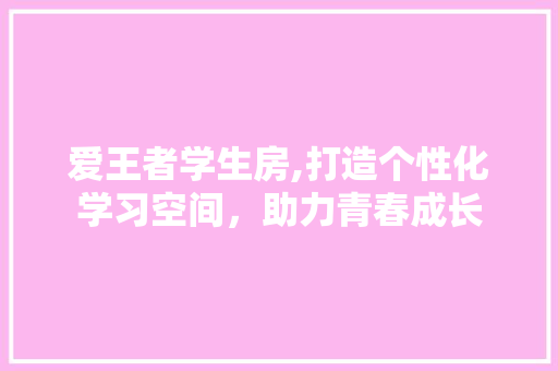 爱王者学生房,打造个性化学习空间，助力青春成长
