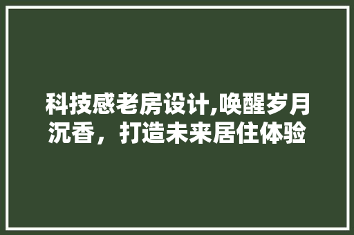 科技感老房设计,唤醒岁月沉香，打造未来居住体验