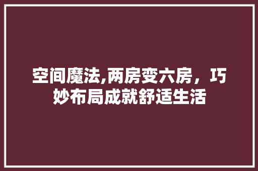 空间魔法,两房变六房，巧妙布局成就舒适生活