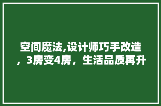 空间魔法,设计师巧手改造，3房变4房，生活品质再升级