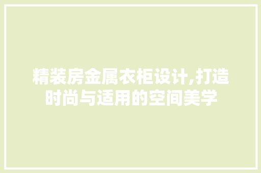精装房金属衣柜设计,打造时尚与适用的空间美学
