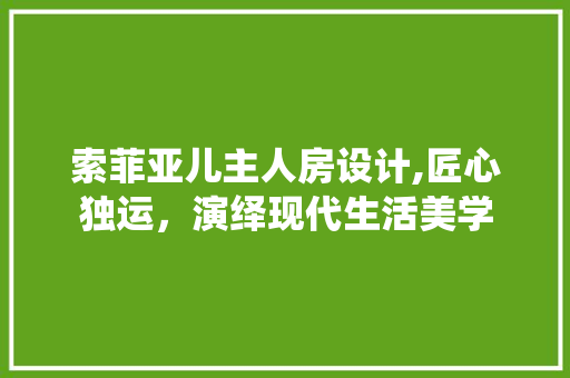 索菲亚儿主人房设计,匠心独运，演绎现代生活美学