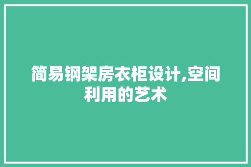 简易钢架房衣柜设计,空间利用的艺术
