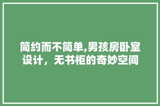 简约而不简单,男孩房卧室设计，无书柜的奇妙空间