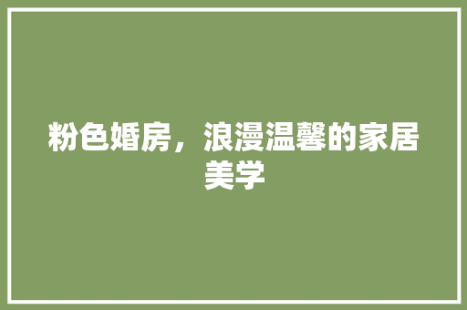 粉色婚房，浪漫温馨的家居美学
