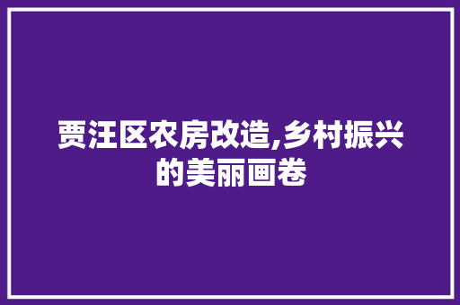 贾汪区农房改造,乡村振兴的美丽画卷