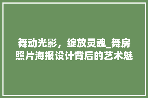 舞动光影，绽放灵魂_舞房照片海报设计背后的艺术魅力