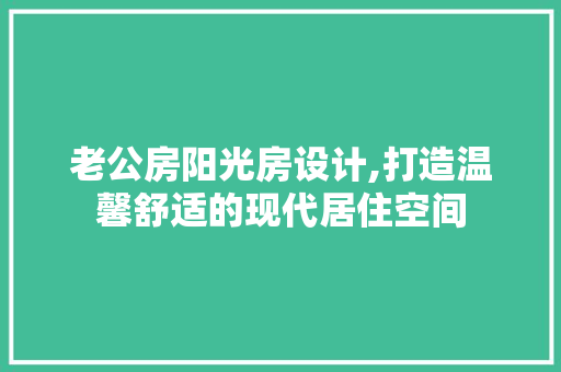 老公房阳光房设计,打造温馨舒适的现代居住空间
