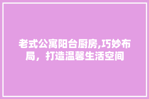 老式公寓阳台厨房,巧妙布局，打造温馨生活空间