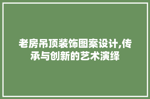 老房吊顶装饰图案设计,传承与创新的艺术演绎