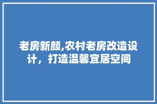 老房新颜,农村老房改造设计，打造温馨宜居空间