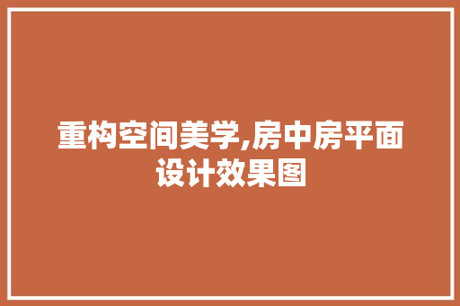 重构空间美学,房中房平面设计效果图