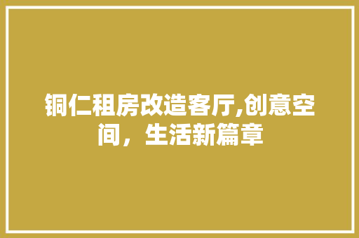 铜仁租房改造客厅,创意空间，生活新篇章