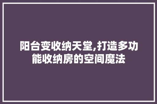 阳台变收纳天堂,打造多功能收纳房的空间魔法