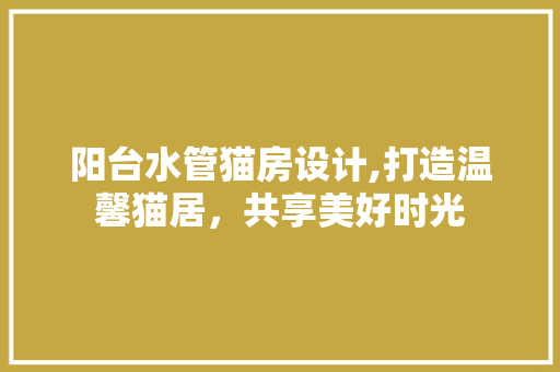 阳台水管猫房设计,打造温馨猫居，共享美好时光