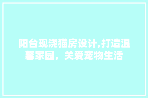 阳台现浇猫房设计,打造温馨家园，关爱宠物生活