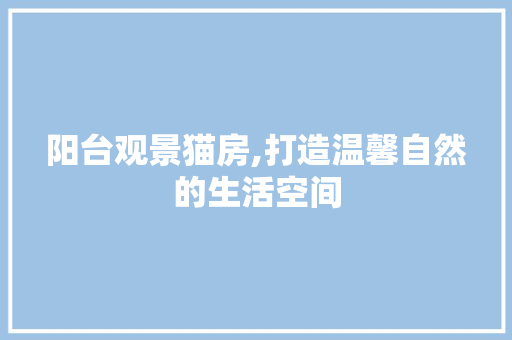 阳台观景猫房,打造温馨自然的生活空间