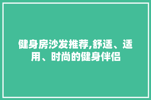 健身房沙发推荐,舒适、适用、时尚的健身伴侣